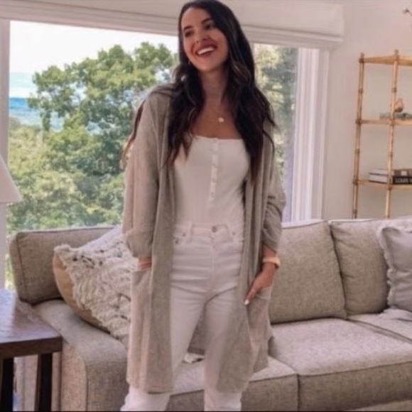 Donni Striped Open Front Cardigan - Picture 2 of 5